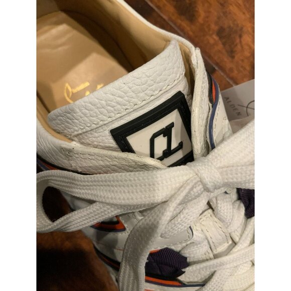 Christian Louboutin White Leather Vida Viva Lace-Up Sneakers, Sz 13 (US) 46 (IT) - Picture 6 of 10